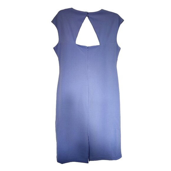 Classy Lavendar/Perwinkle Midi Keyhole Dress - Picture 5 of 8